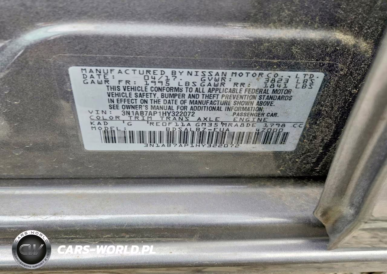 2017 Nissan Sentra S VIN:3N1AB7AP1HY322072 - 12
