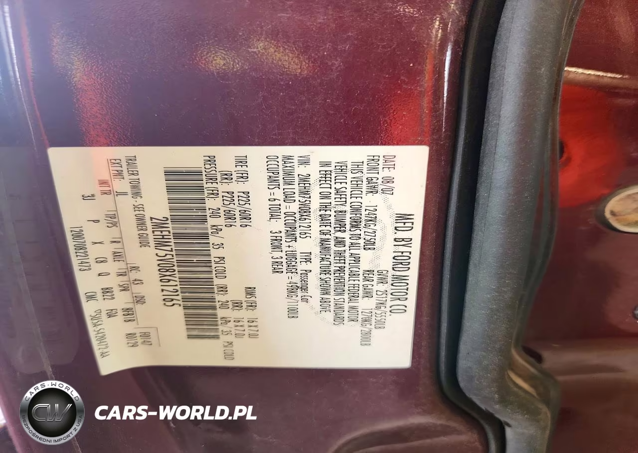 2008 Mercury Grand Marquis Ls VIN:2MEHM75V08X612165 - 12