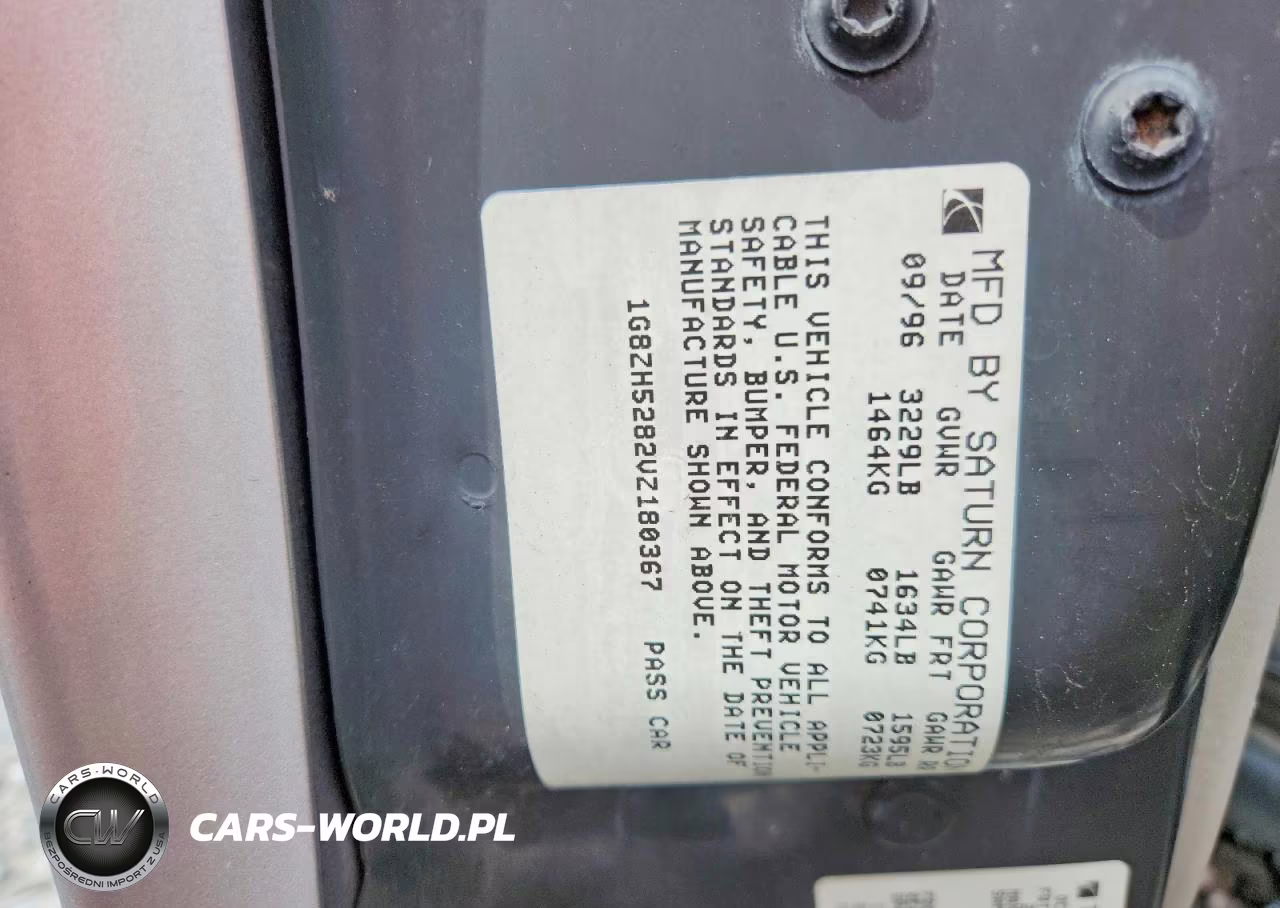 1997 Saturn Sl1 VIN:1G8ZH5282VZ180367 - 12