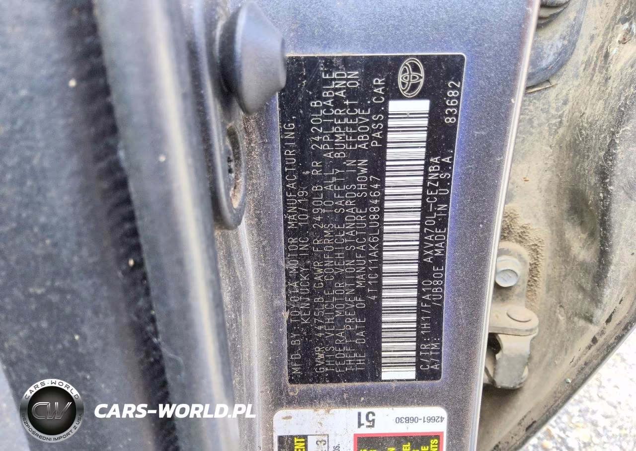 2020 Toyota Camry Le VIN:4T1C11AK6LU884647 - 12