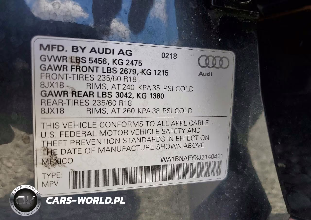 2018 Audi Q5 Premium Plus VIN:WA1BNAFYXJ2140411 - 13
