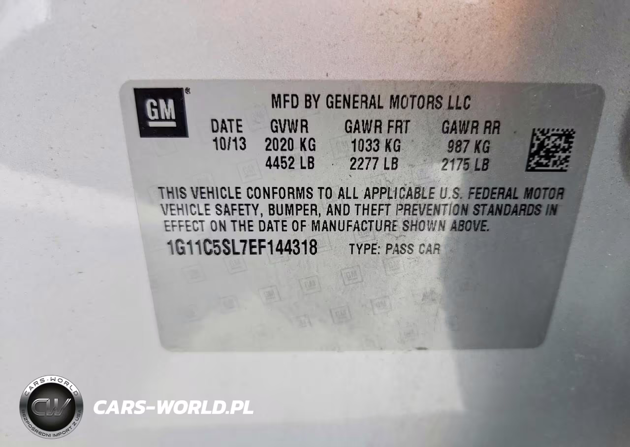 2014 Chevrolet Malibu 1Lt VIN:1G11C5SL7EF144318 - 12