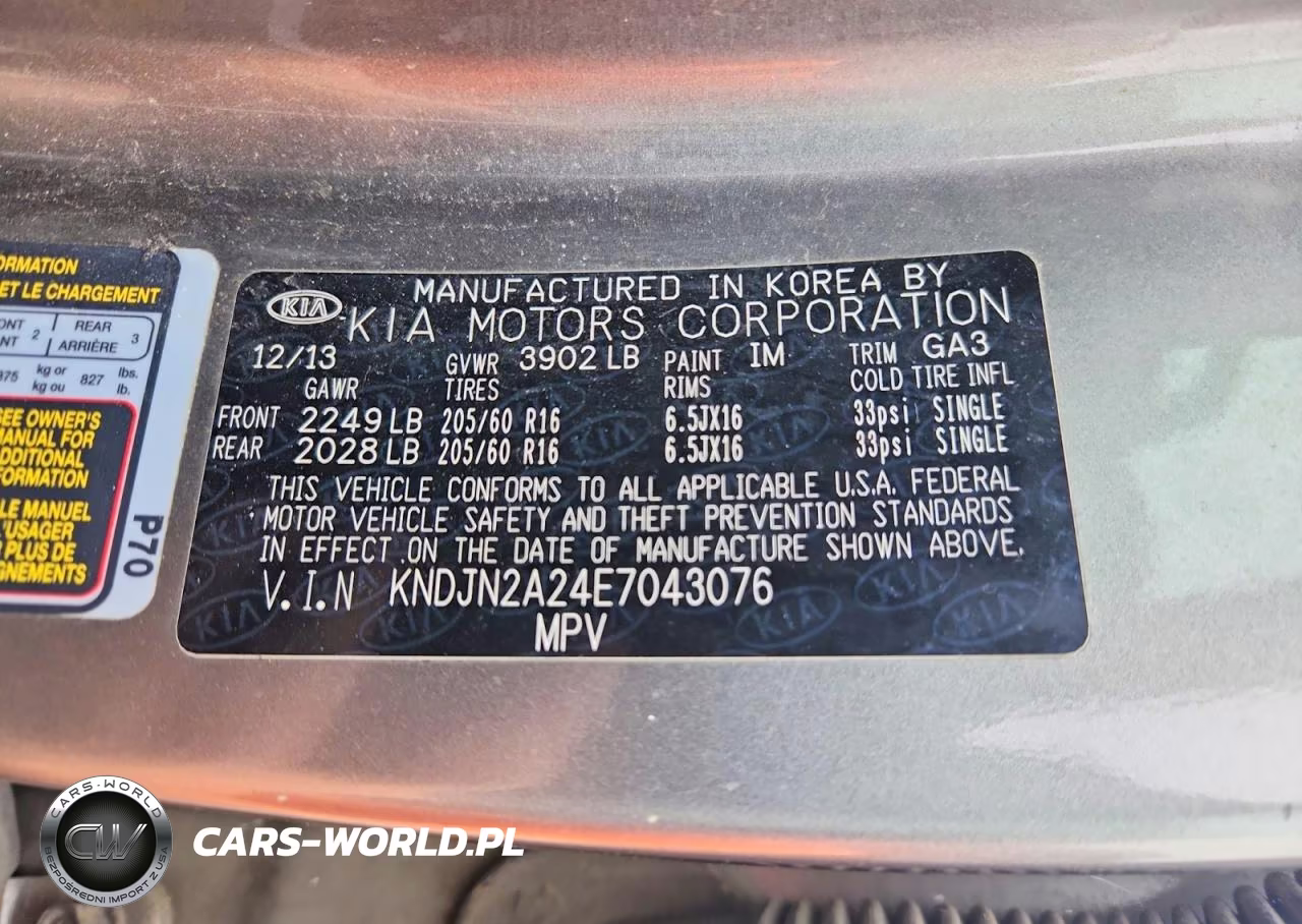 2014 Kia Soul Base VIN:KNDJN2A24E7043076 - 14