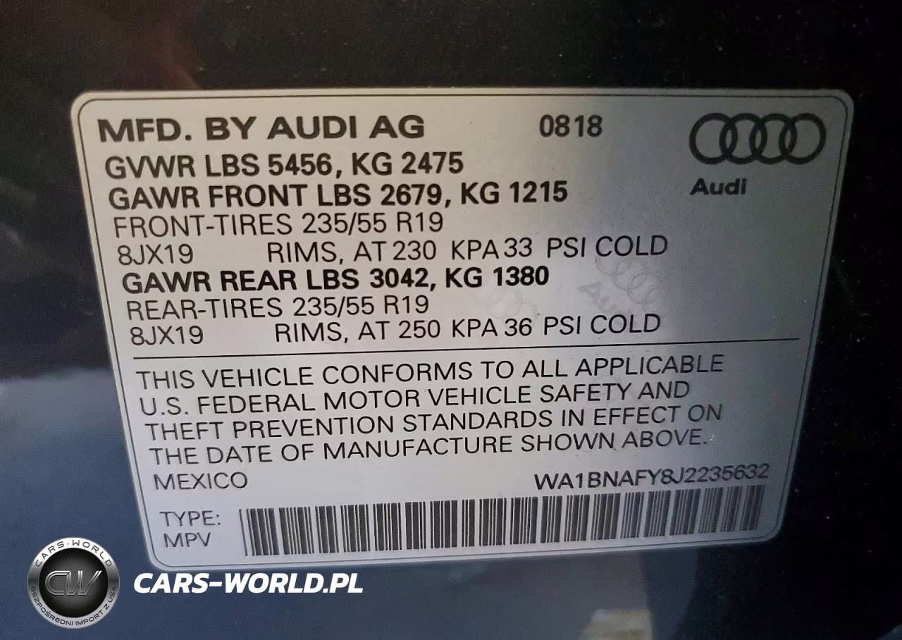 2018 Audi Q5 Premium Plus VIN:WA1BNAFY8J2235632 - 14