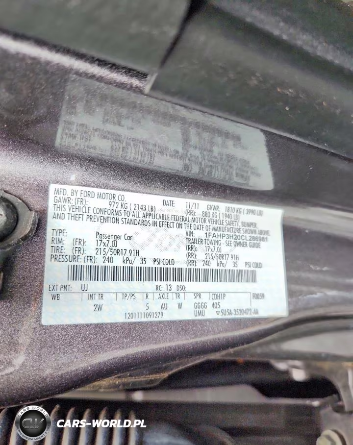 2012 Ford Focus Sel VIN:1FAHP3H20CL286981 - 12