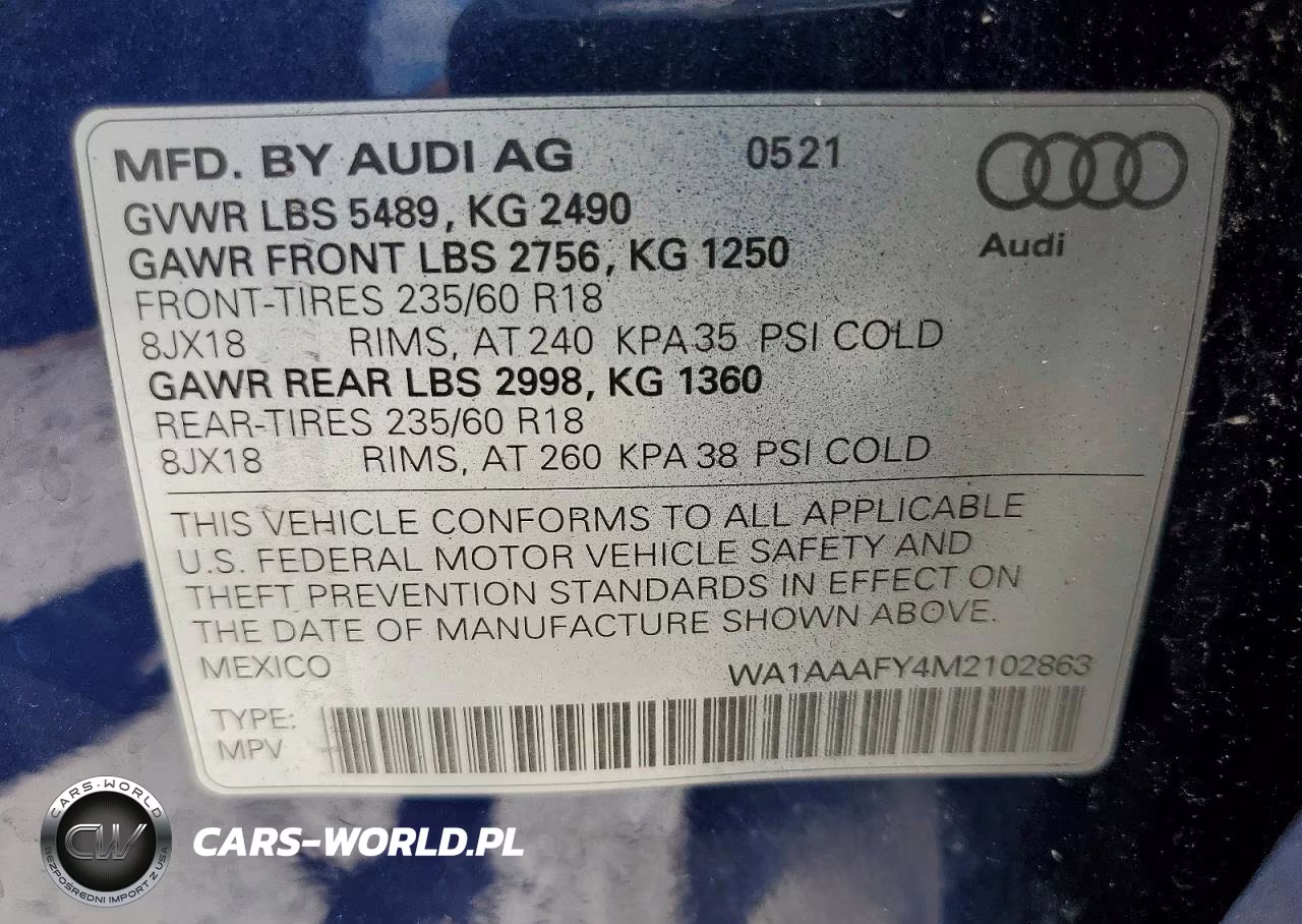 2021 Audi Q5 Premium VIN:WA1AAAFY4M2102863 - 13
