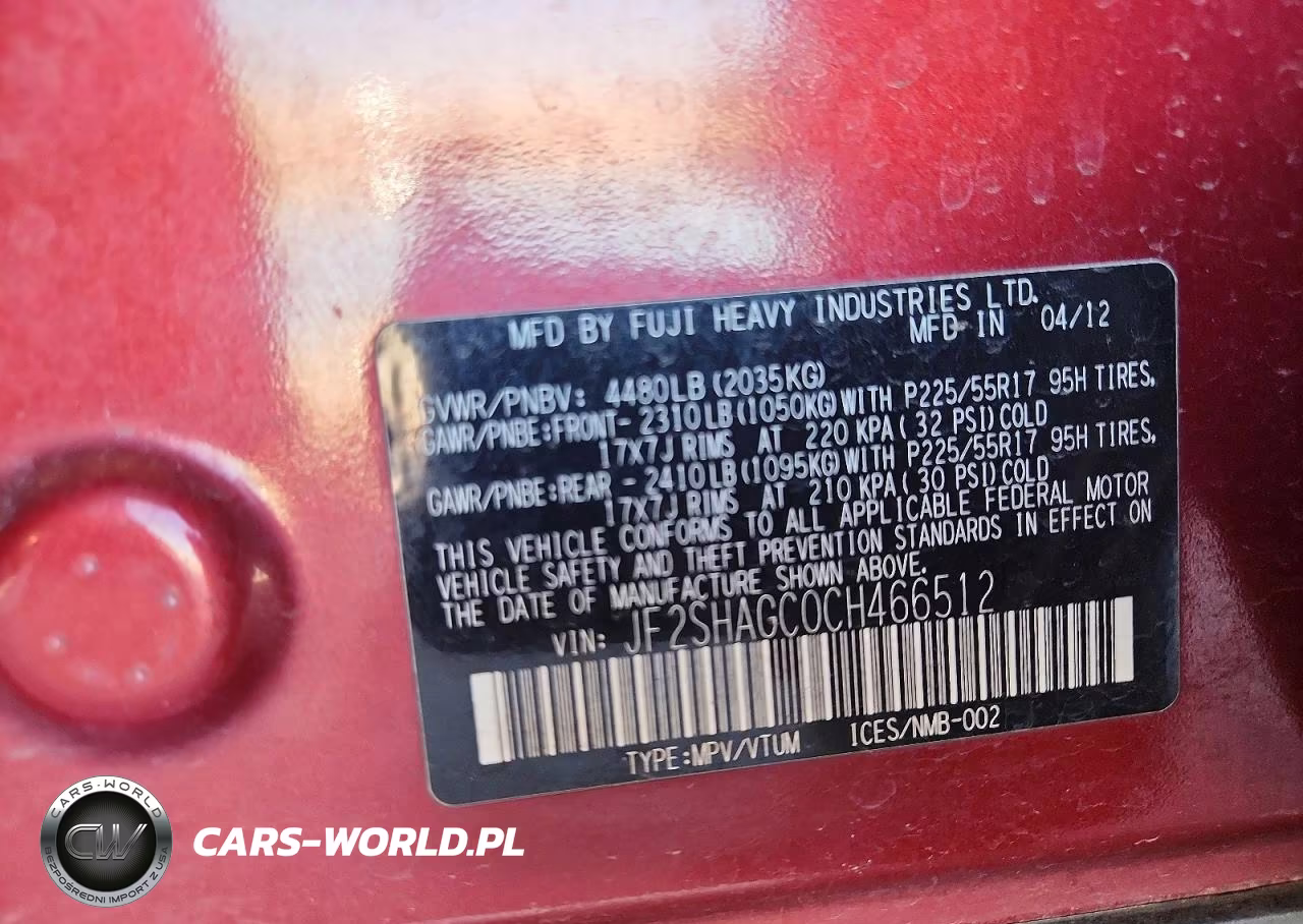 2012 Subaru Forester Touring VIN:JF2SHAGC0CH466512 - 14