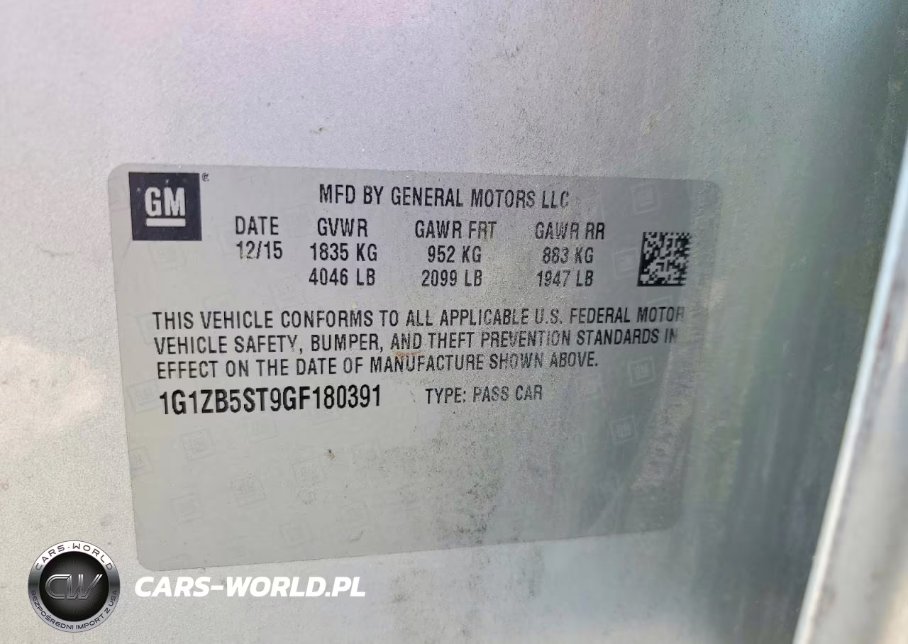 2016 Chevrolet Malibu Ls VIN:1G1ZB5ST9GF180391 - 12