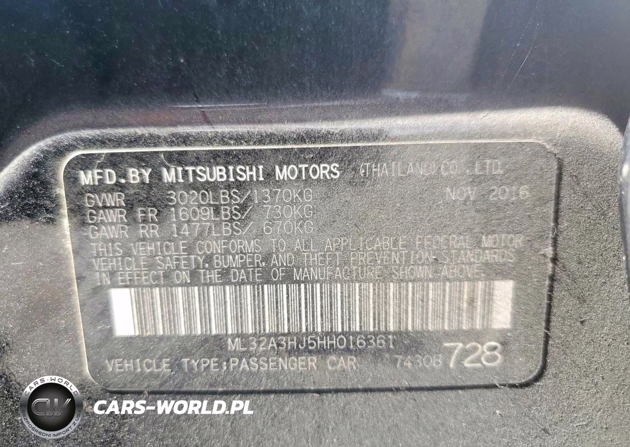 2017 Mitsubishi Mirage Es VIN:ML32A3HJ5HH016361 - 12