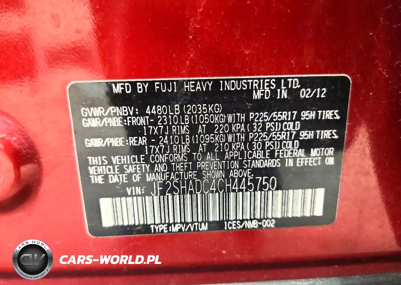 2012 Subaru Forester 2.5X Premium VIN:JF2SHADC4CH445750 - 13
