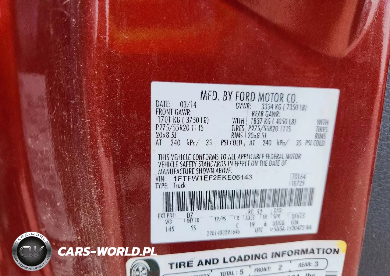 2014 Ford F150 Supercrew VIN:1FTFW1EF2EKE06143 - 12