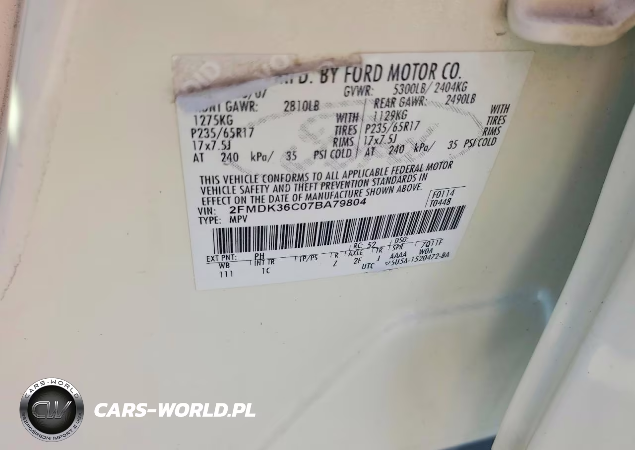 2007 Ford Edge Se VIN:2FMDK36C07BA79804 - 13