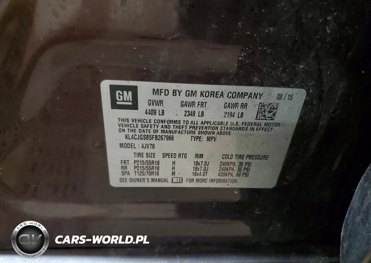 2015 Buick Encore VIN:KL4CJGSB5FB267966 - 13
