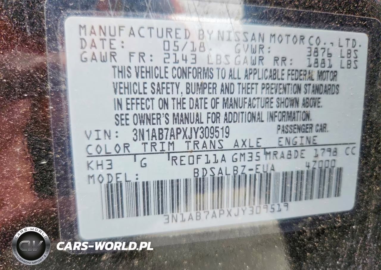 2018 Nissan Sentra S VIN:3N1AB7APXJY309519 - 13