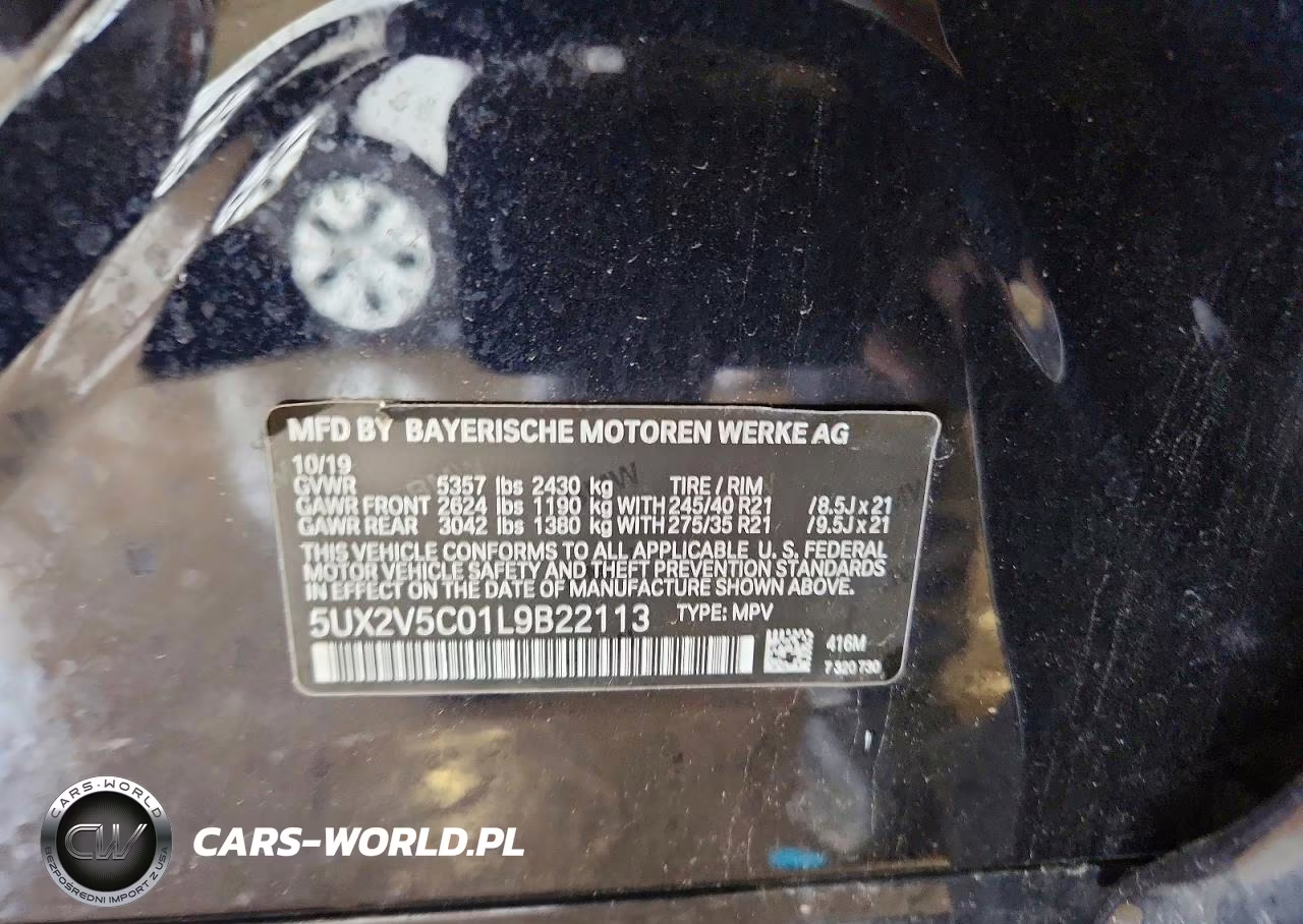 2020 BMW X4 xDrivem40I VIN:5UX2V5C01L9B22113 - 13