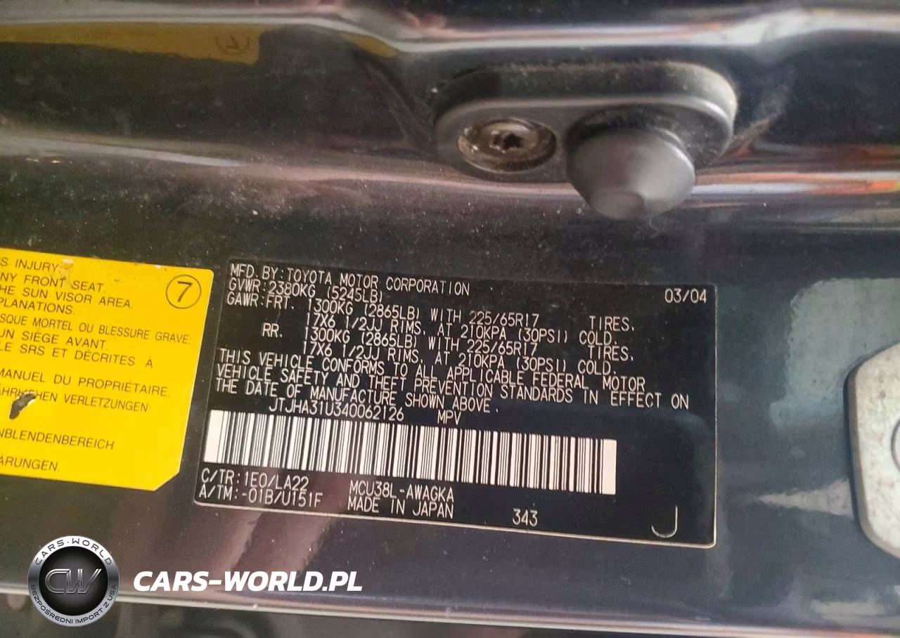 2004 Lexus Rx 330 VIN:JTJHA31U340062126 - 13