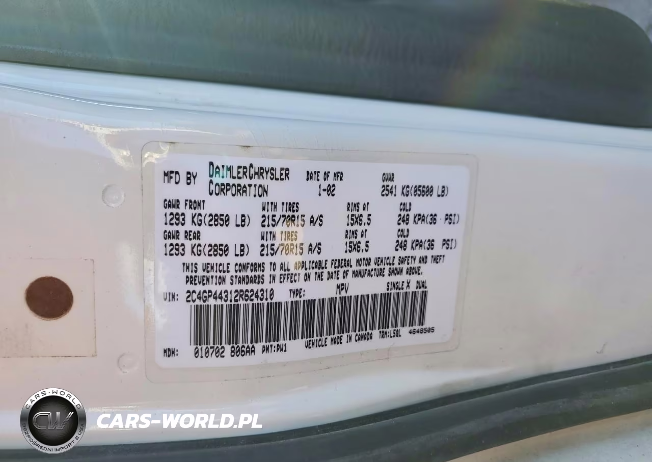 2002 Chrysler Town & Country Lx VIN:2C4GP44312R624310 - 13