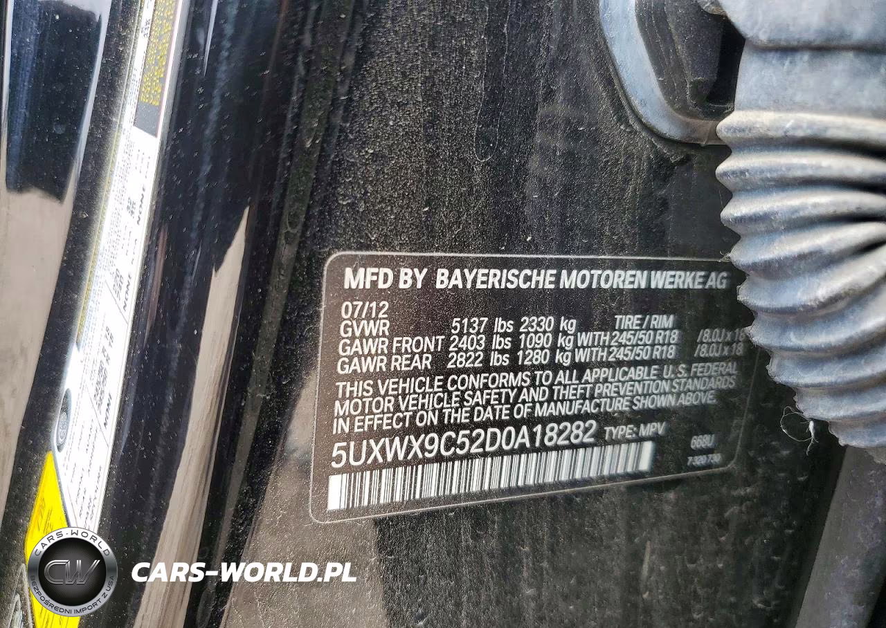 2013 Toyota 300 VIN:5UXWX9C52D0A18282 - 13