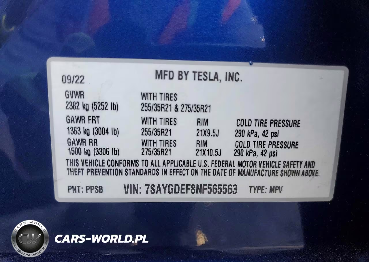 2022 Tesla Model Y VIN:7SAYGDEF8NF565563 - 13