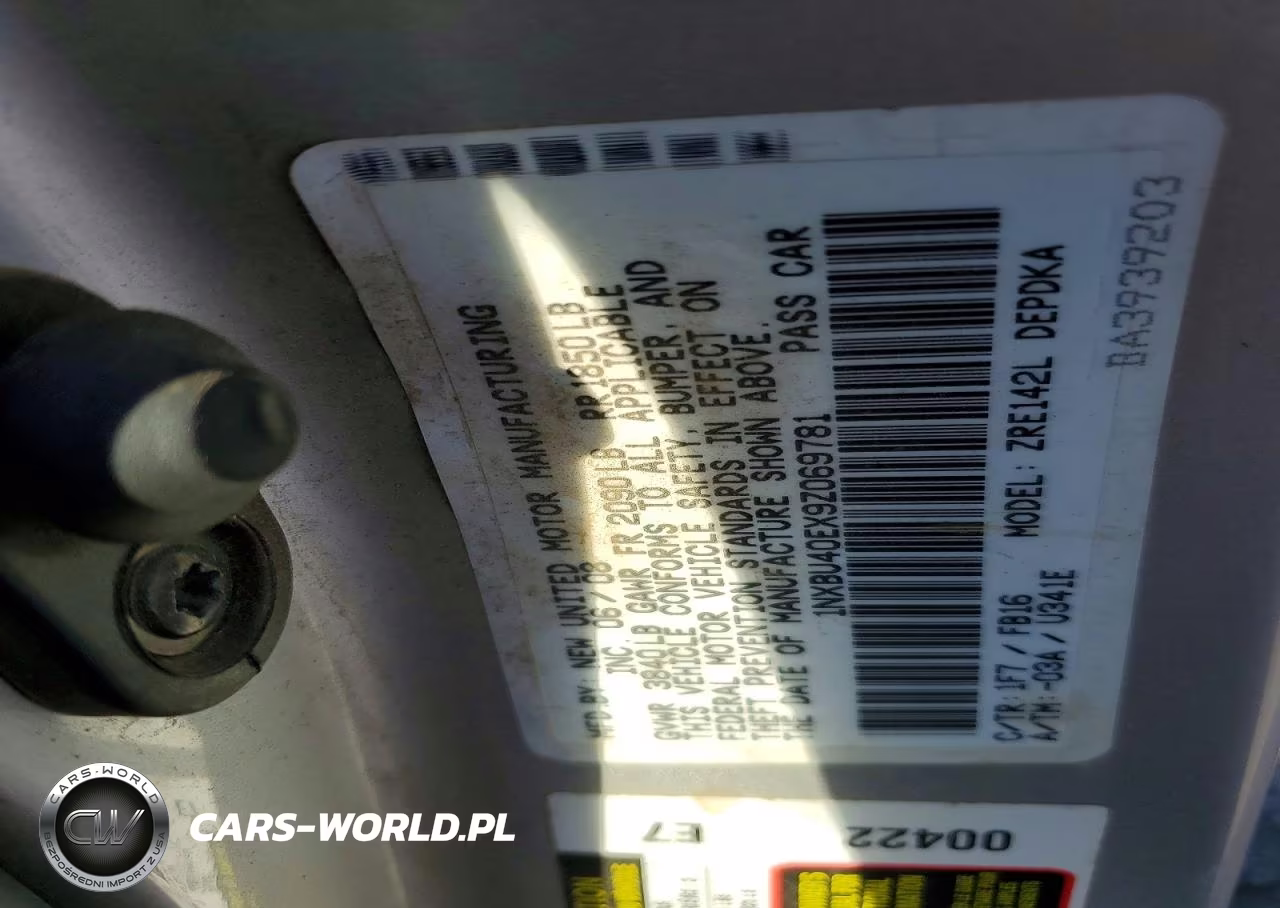 2009 Toyota Corolla Le VIN:1NXBU40EX9Z069781 - 12