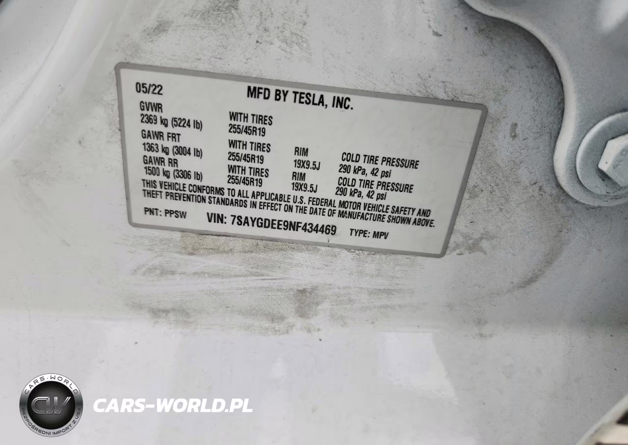 2022 Tesla Model Y VIN:7SAYGDEE9NF434469 - 12