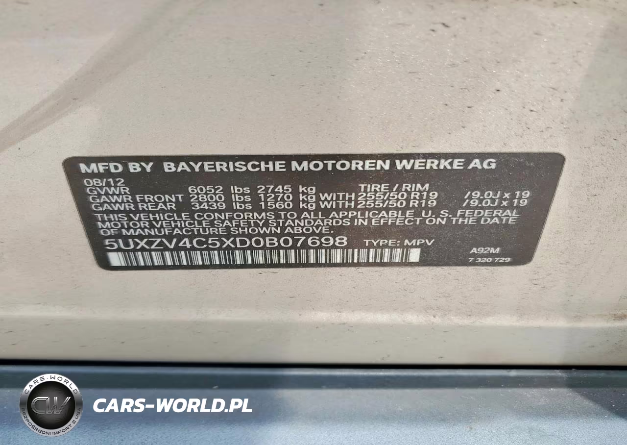 2013 BMW X5 xDrive35I VIN:5UXZV4C5XD0B07698 - 13