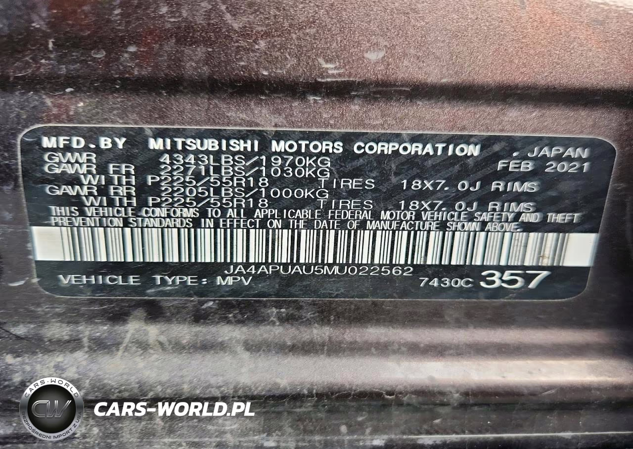 2021 Mitsubishi Outlander Sport Es VIN:JA4APUAU5MU022562 - 12