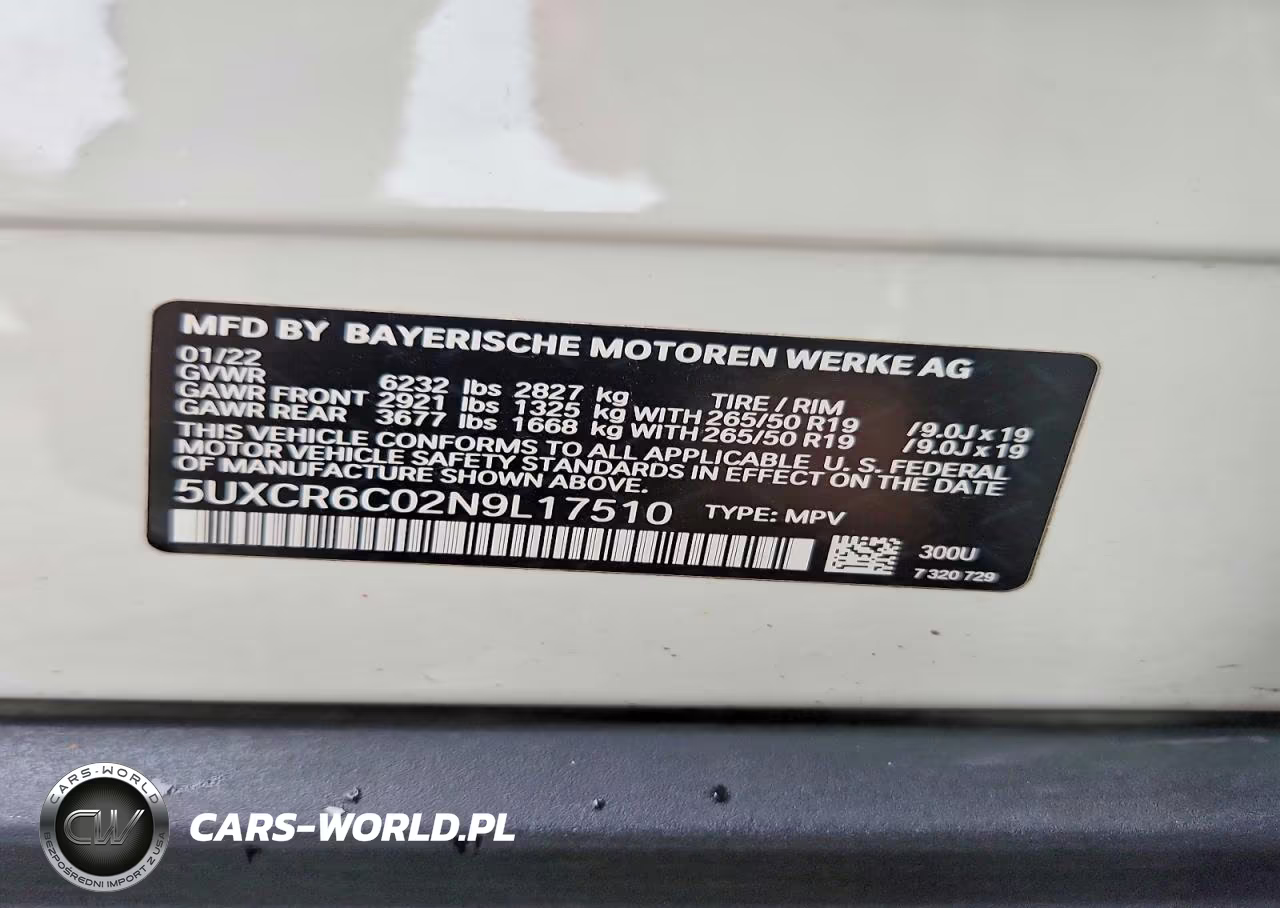 2022 BMW X5 xDrive40I VIN:5UXCR6C02N9L17510 - 13