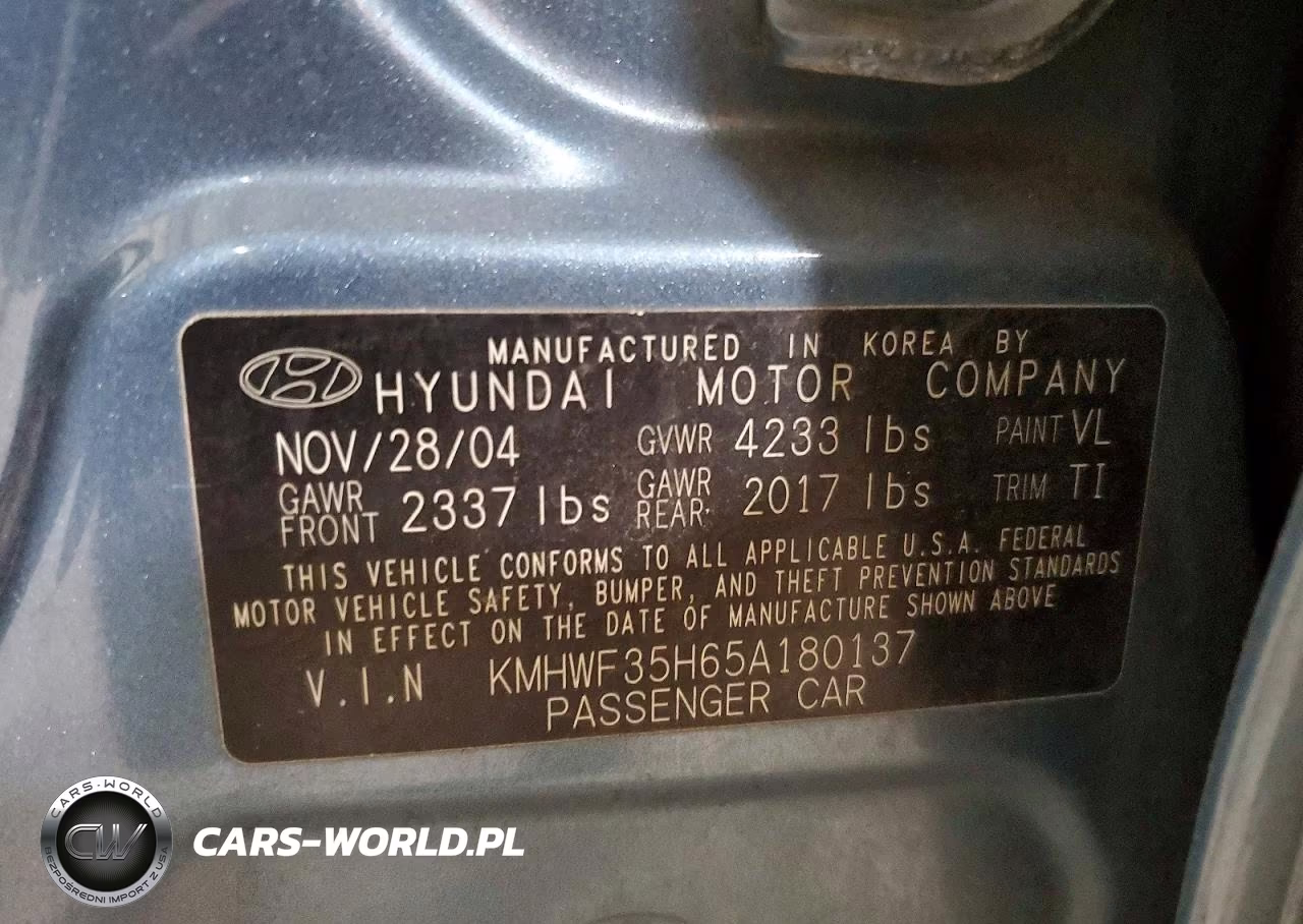 2005 Hyundai Sonata Gls VIN:KMHWF35H65A180137 - 12
