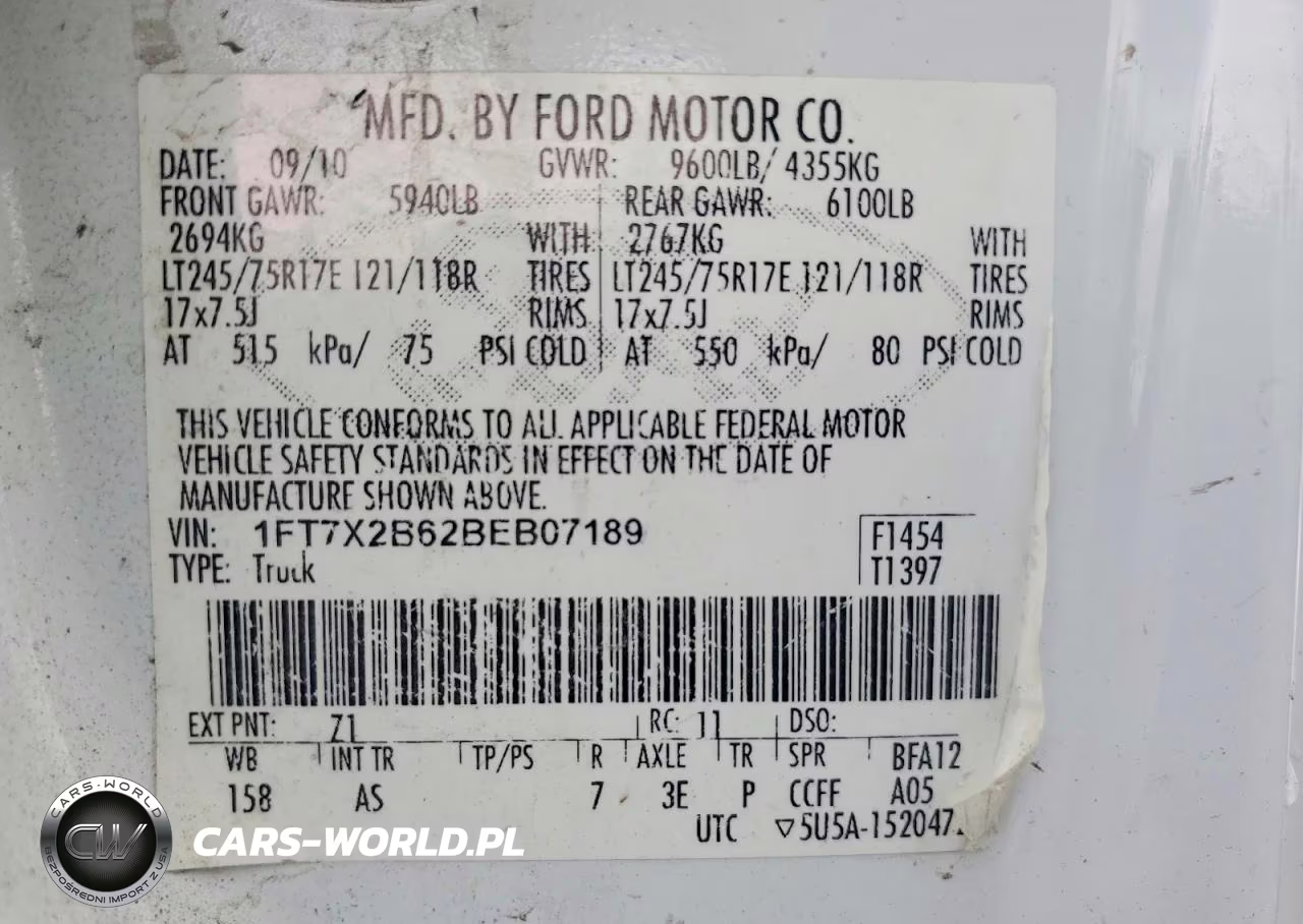 2011 Ford F250 Super Duty VIN:1FT7X2B62BEB07189 - 12