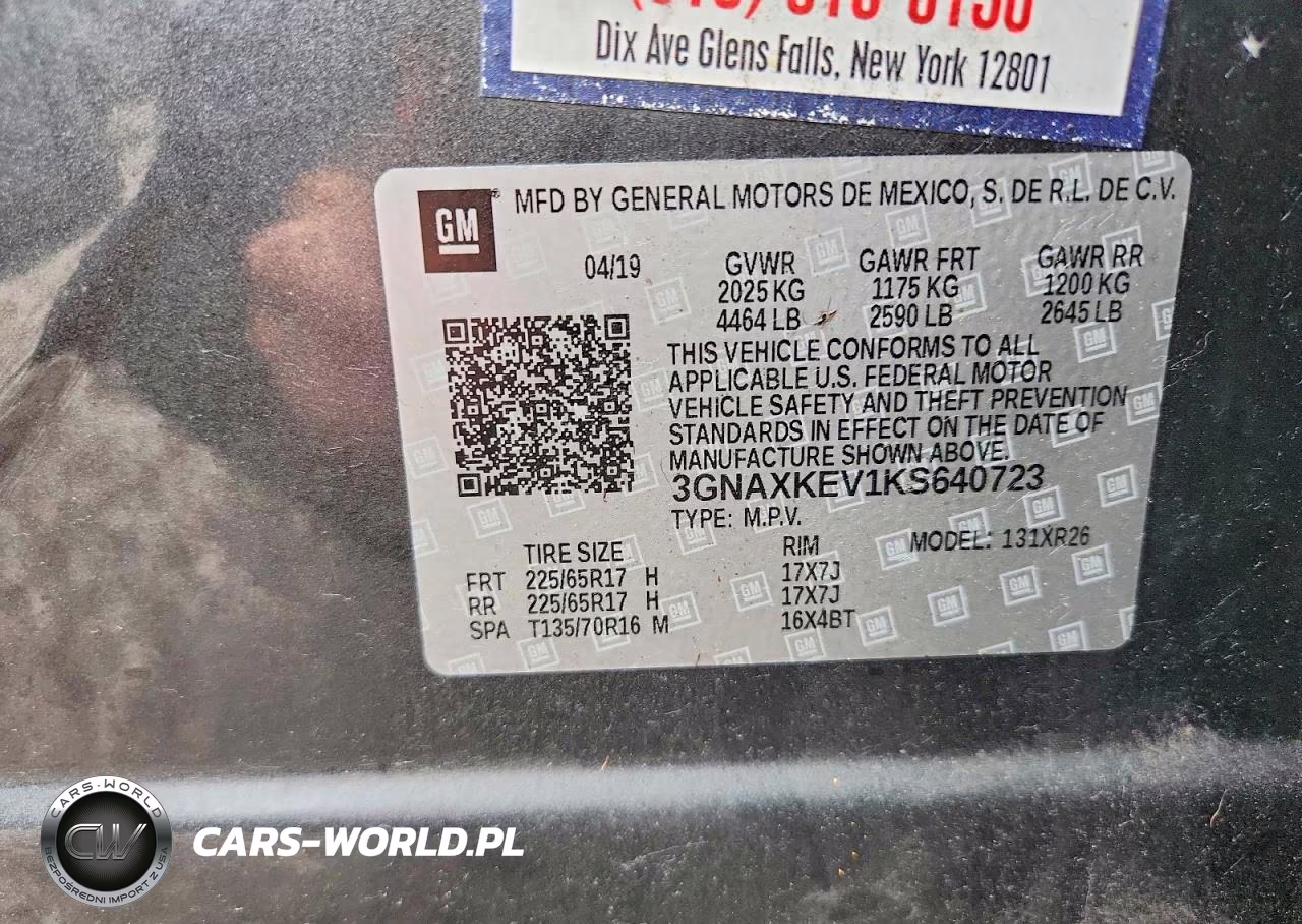2019 Chevrolet Equinox Lt VIN:3GNAXKEV1KS640723 - 14