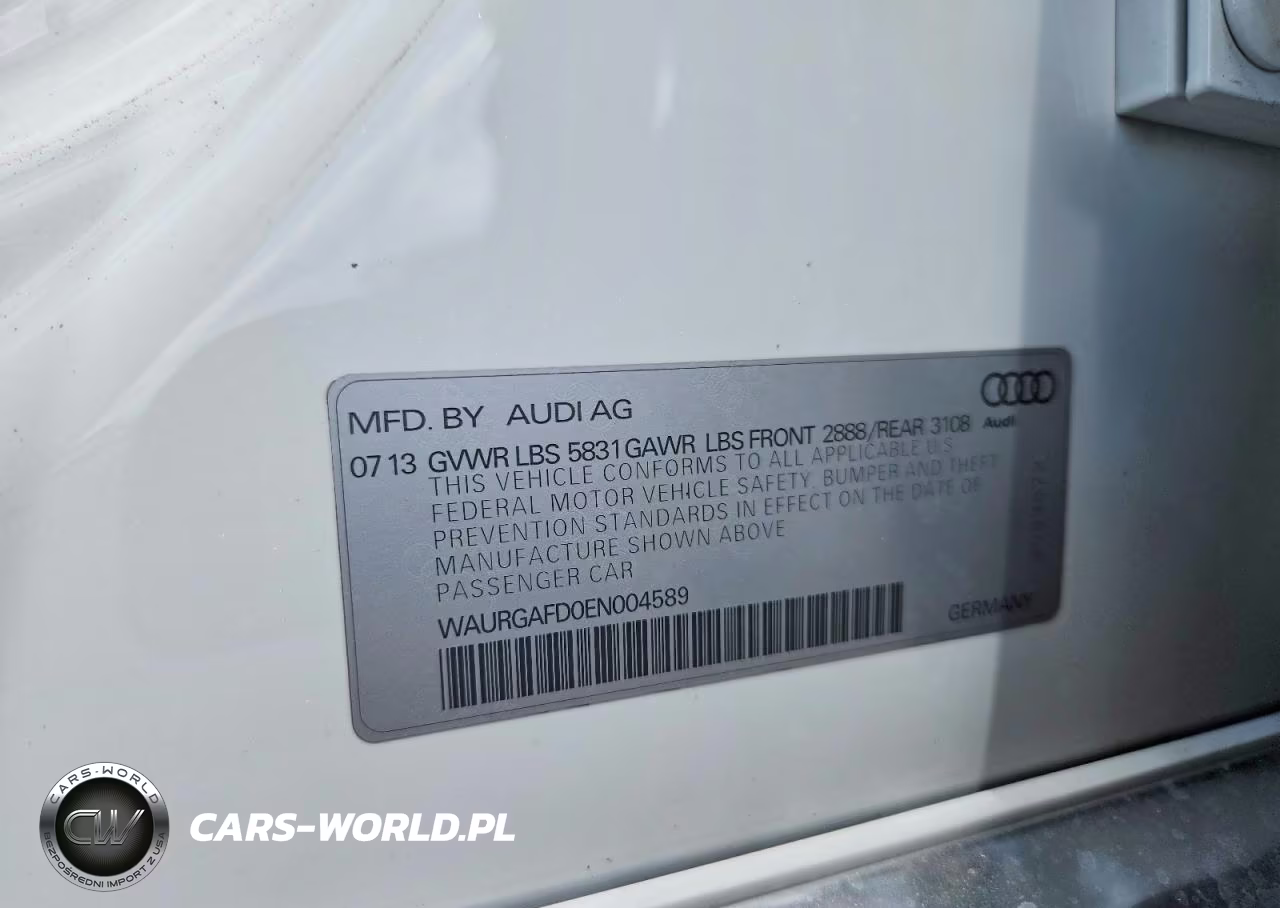 2014 Audi A8 L 3.0T VIN:WAURGAFD0EN004589 - 12