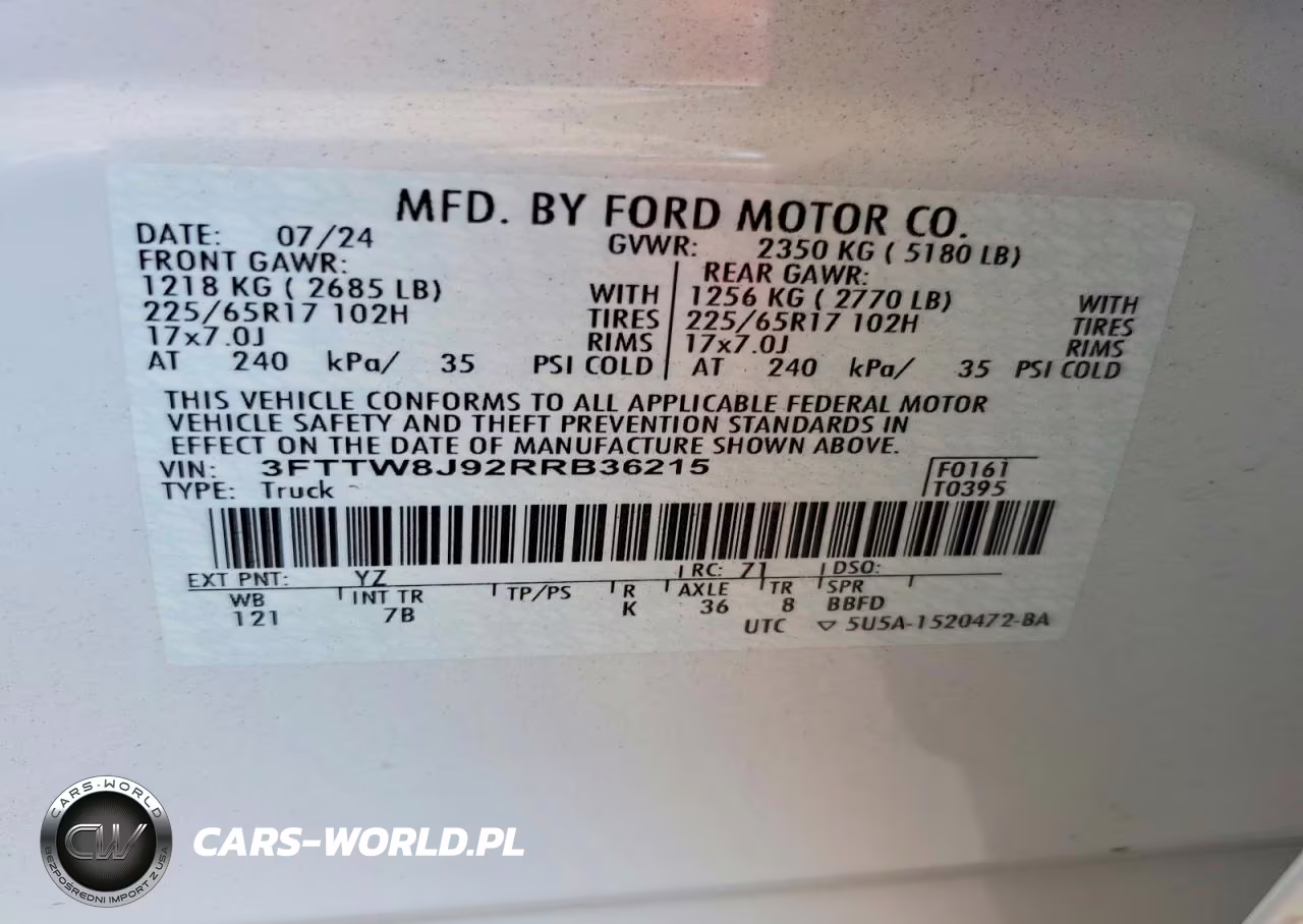 2024 Ford Maverick Xlt VIN:3FTTW8J92RRB36215 - 13