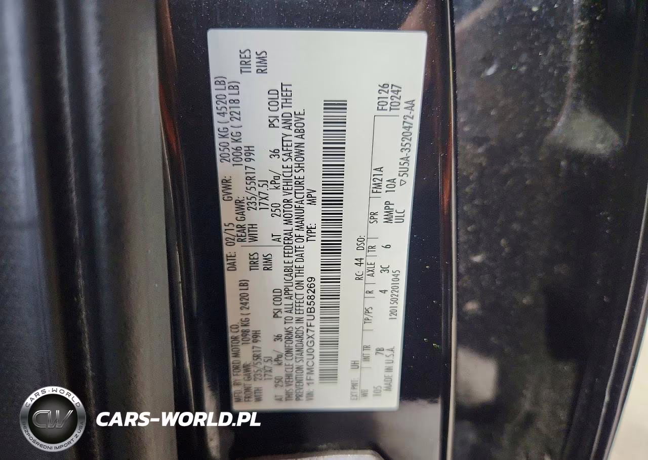 2015 Ford Escape Se VIN:1FMCU0GX7FUB58269 - 13