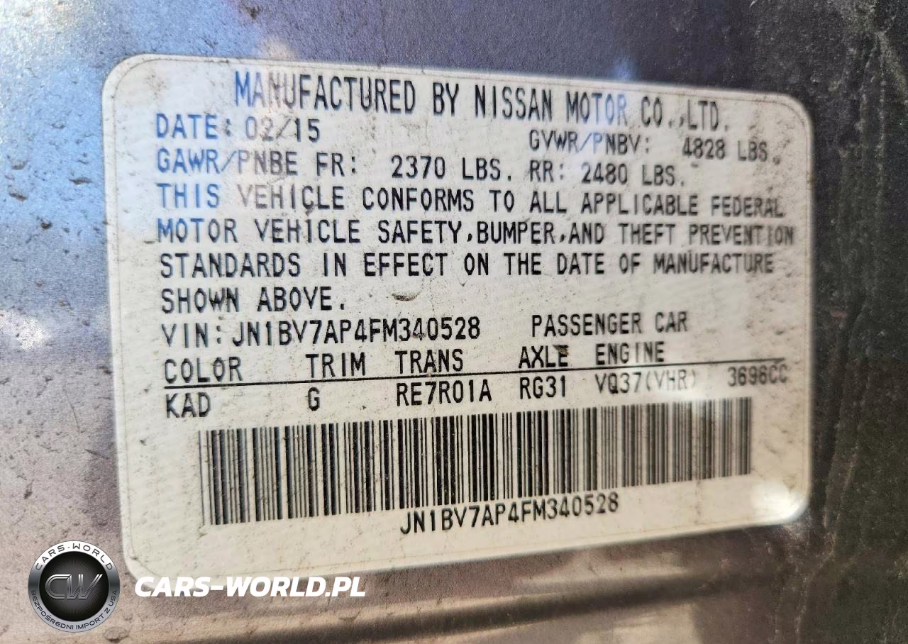 2015 Infiniti Q50 Premium VIN:JN1BV7AP4FM340528 - 13