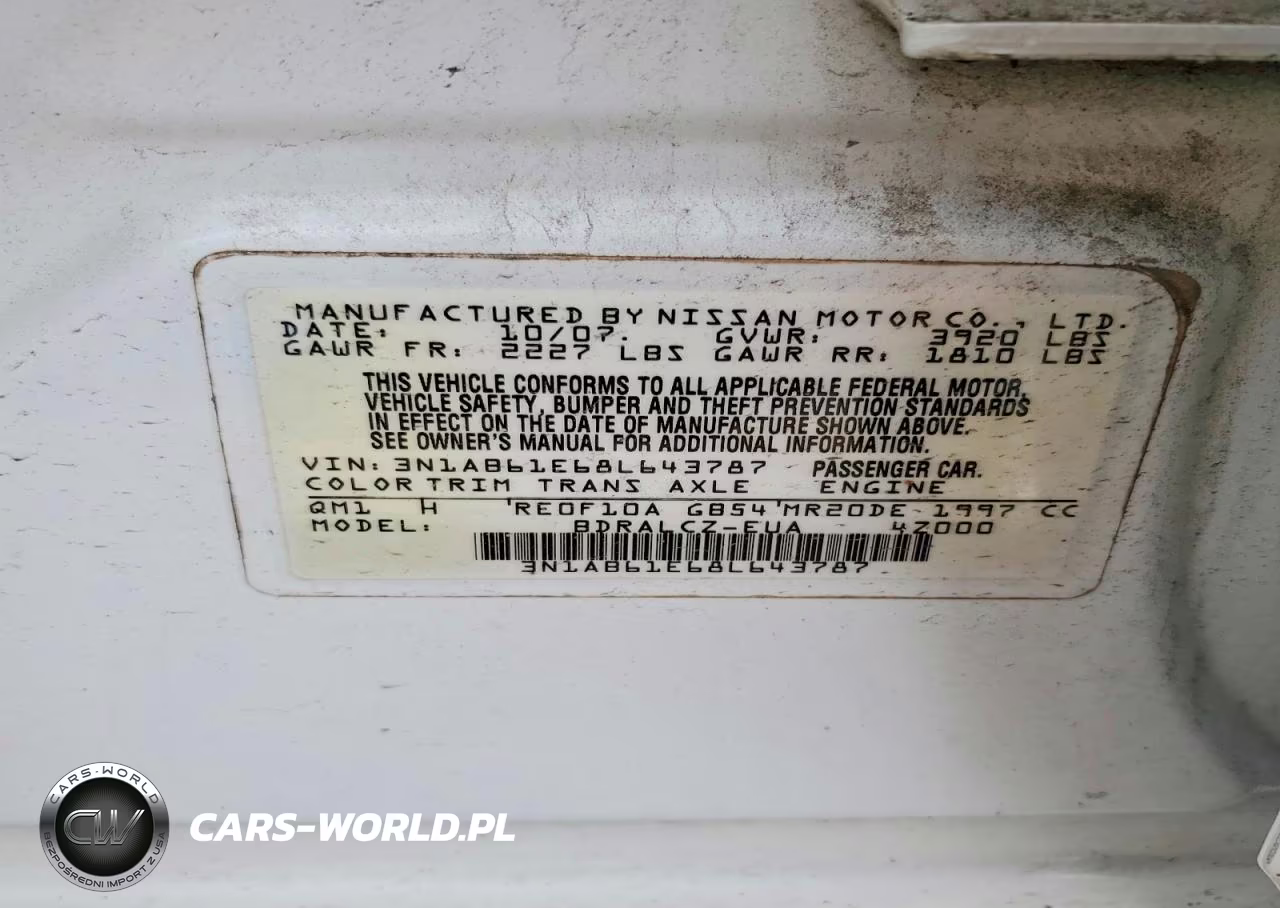 2008 Nissan Sentra 2.0 VIN:3N1AB61E68L643787 - 12