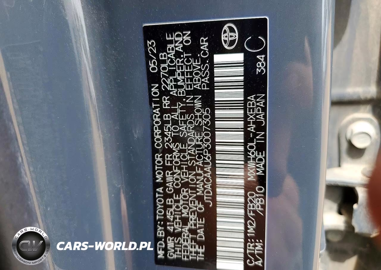 2023 Toyota Prius Le VIN:JTDACAAU6P3007305 - 13