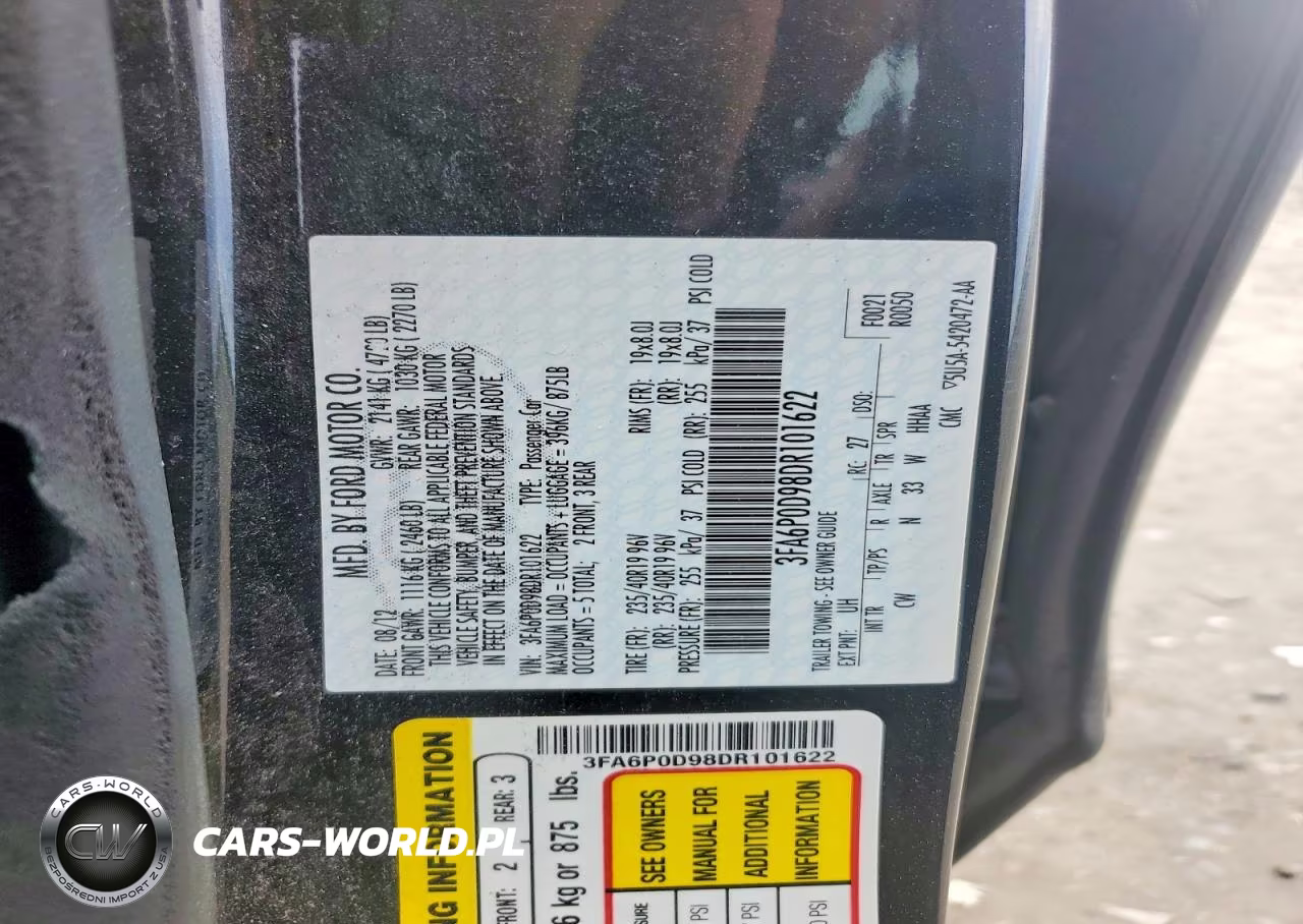 2013 Ford Fusion Titanium VIN:3FA6P0D98DR101622 - 12