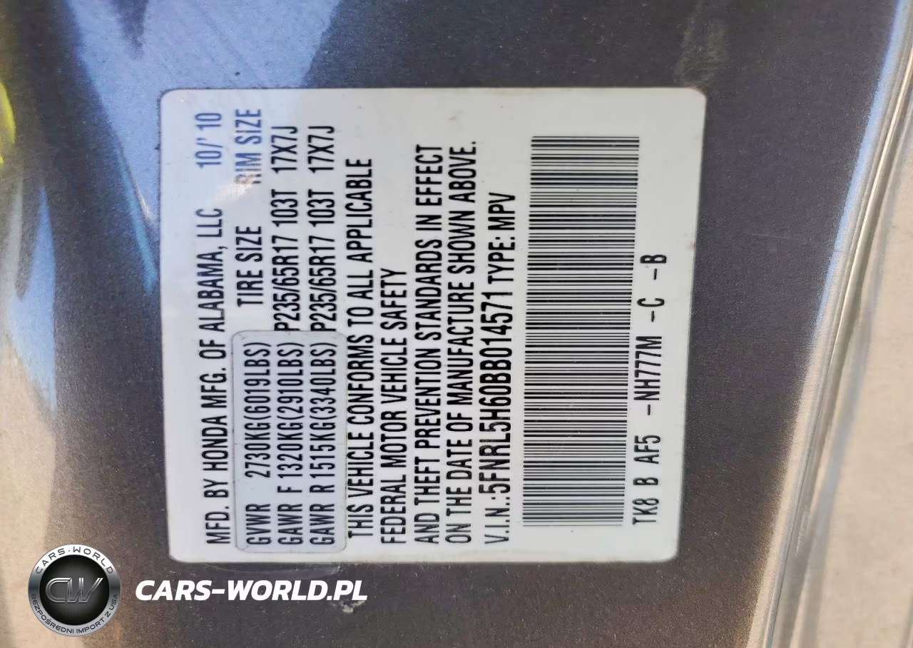 2011 Honda Odyssey Exl VIN:5FNRL5H60BB014571 - 13