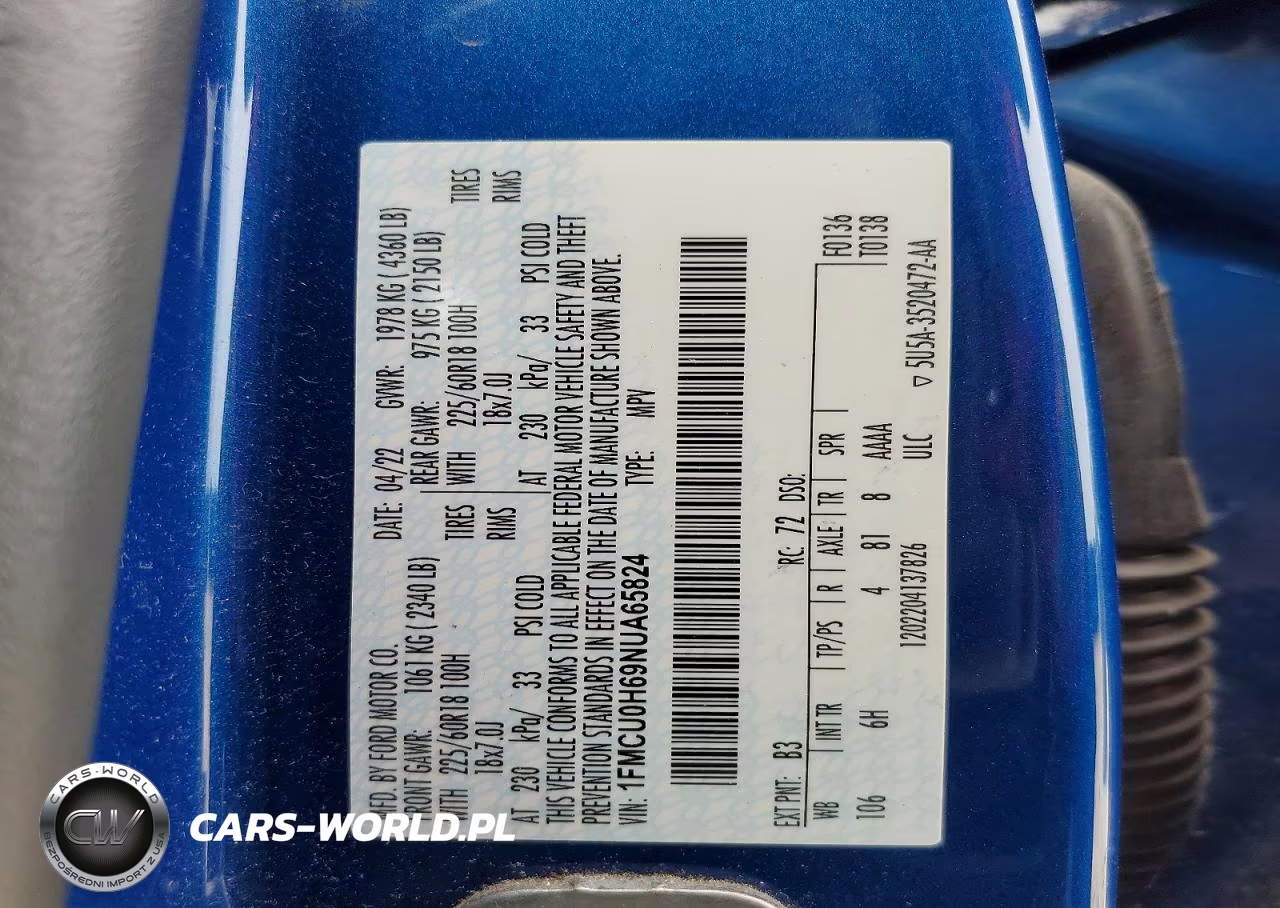 2022 Ford Escape Sel VIN:1FMCU0H69NUA65824 - 13