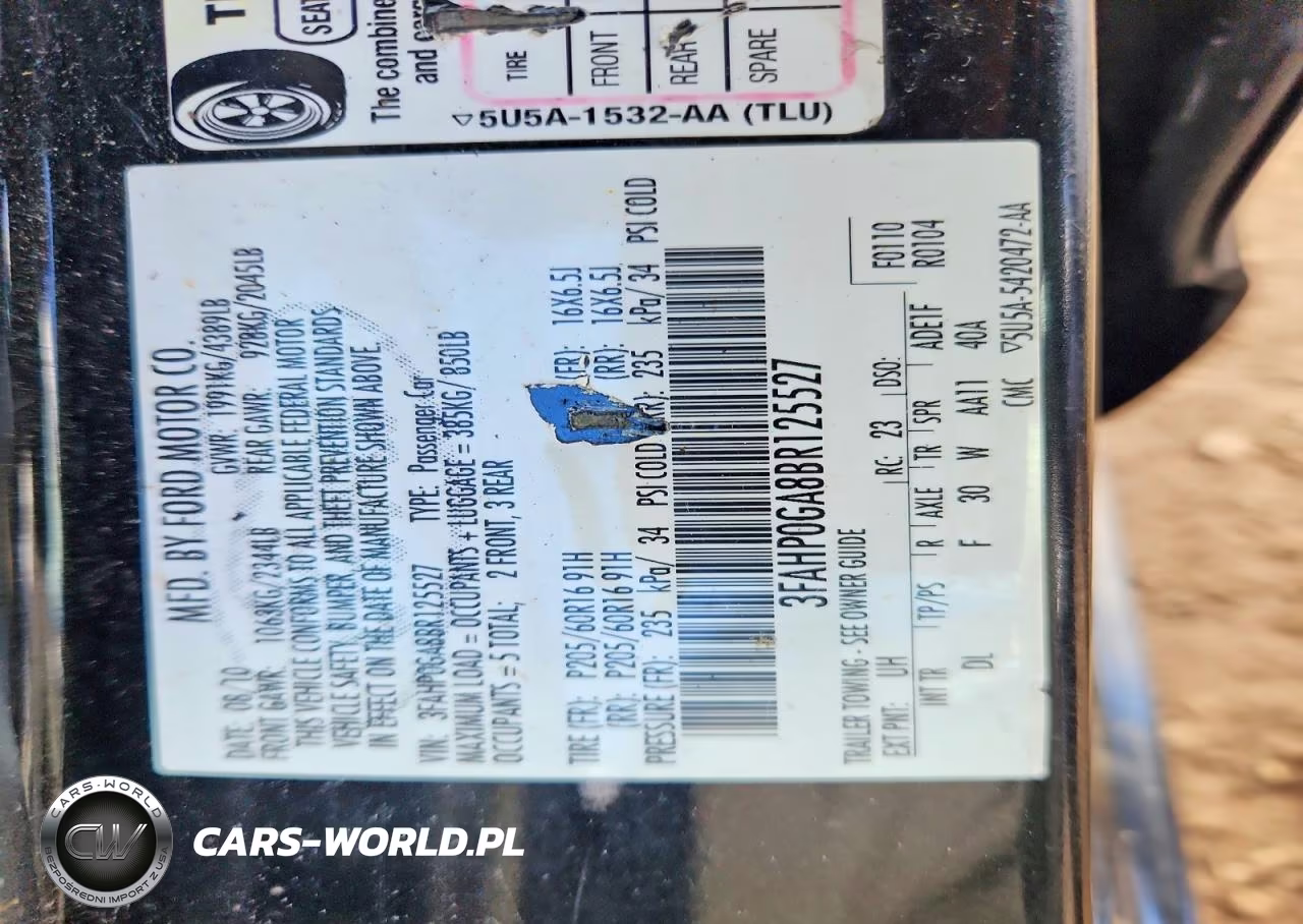 2011 Ford Fusion S VIN:3FAHP0GA8BR125527 - 12
