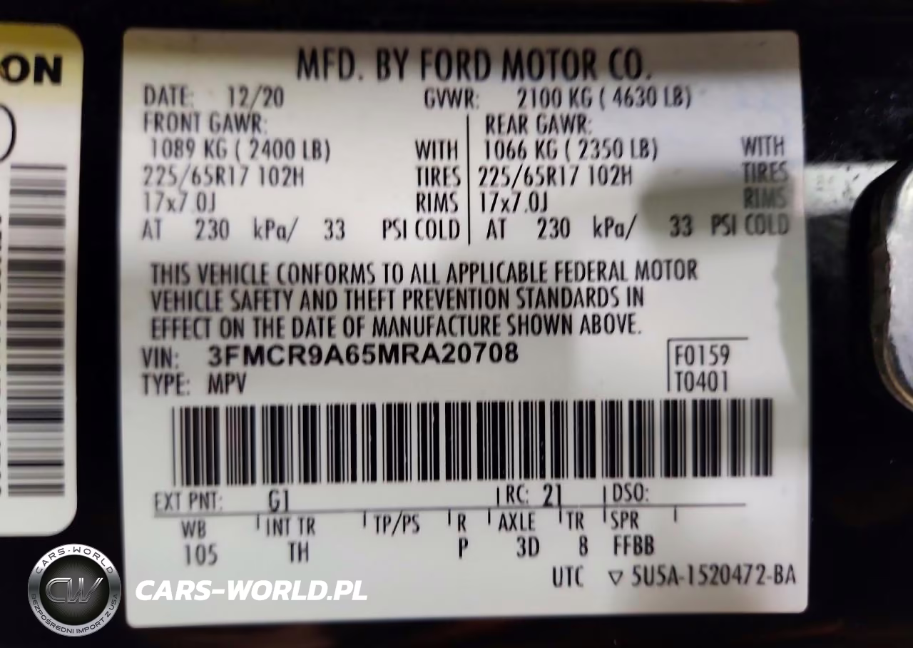 2021 Ford Bronco Sport VIN:3FMCR9A65MRA20708 - 13