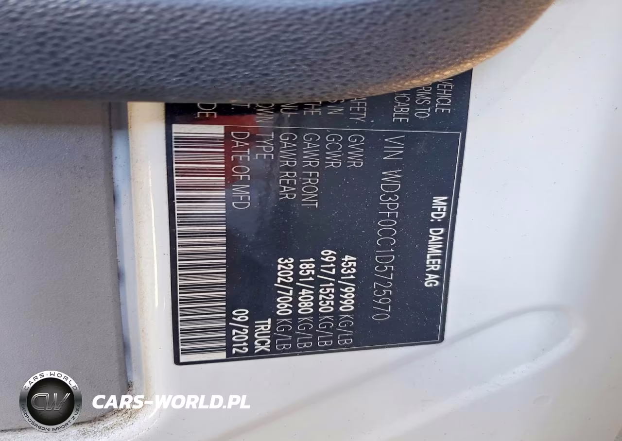 2013 Mercedes-Benz Sprinter 3500 Delivery Van VIN:WD3PF0CC1D5725970 - 12