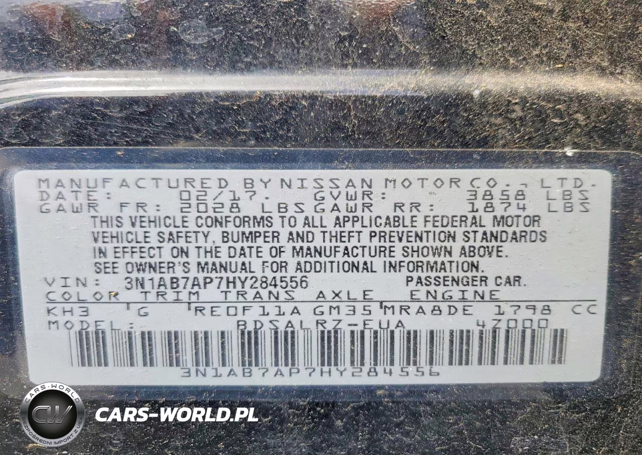 2017 Nissan Sentra Sr VIN:3N1AB7AP7HY284556 - 12