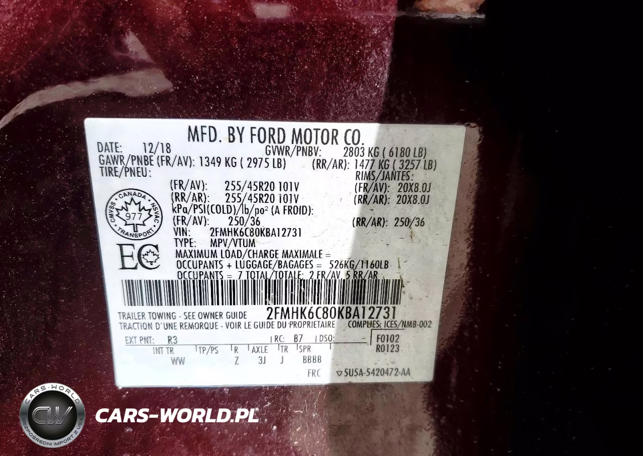 2019 Ford Flex Sel VIN:2FMHK6C80KBA12731 - 14