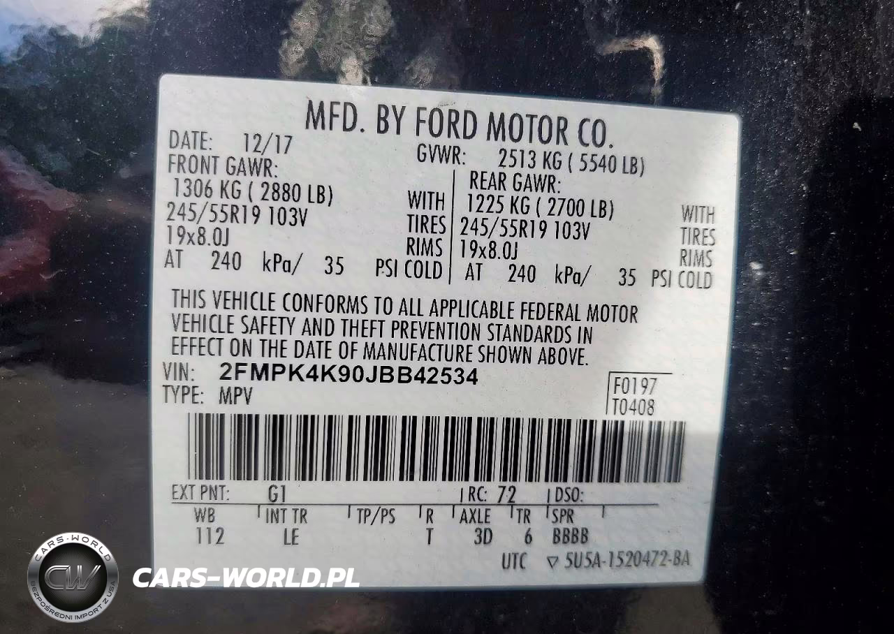 2018 Ford Edge Titanium VIN:2FMPK4K90JBB42534 - 13