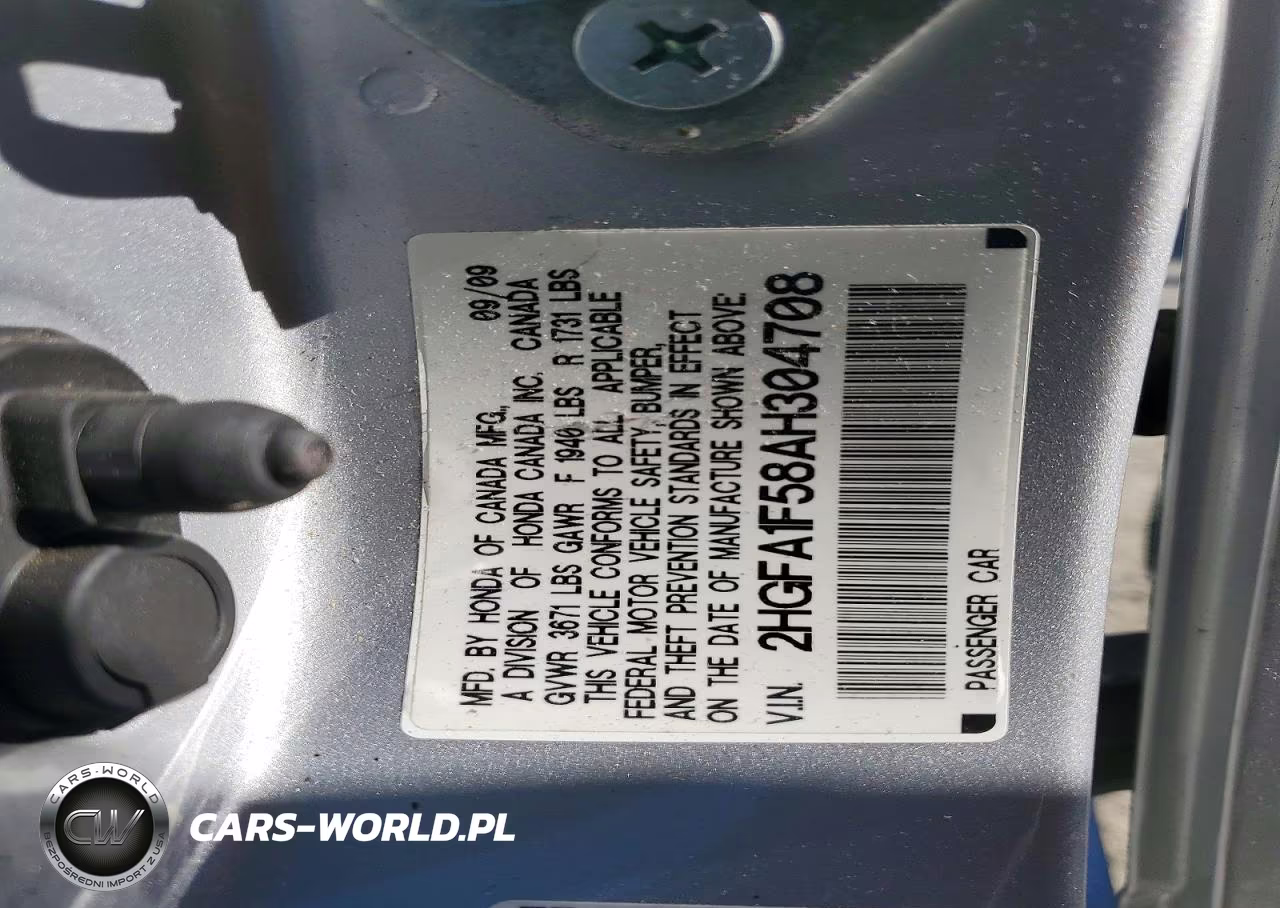 2010 Honda Civic Lx VIN:2HGFA1F58AH304708 - 12