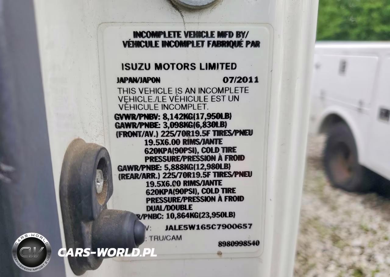 2012 Isuzu Nqr VIN:JALE5W165C7900657 - 12