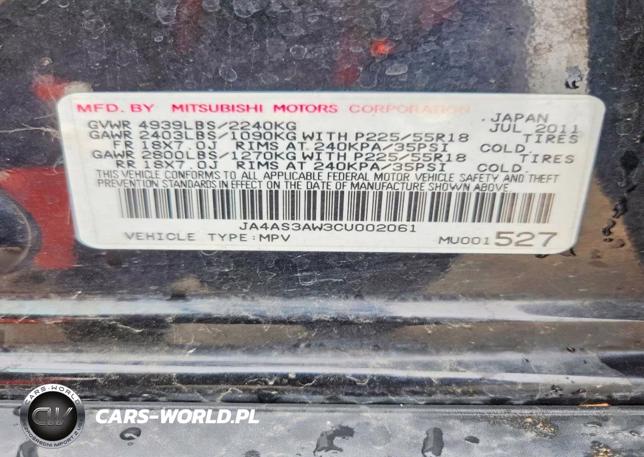 2012 Mitsubishi Outlander Se VIN:JA4AS3AW3CU002061 - 13