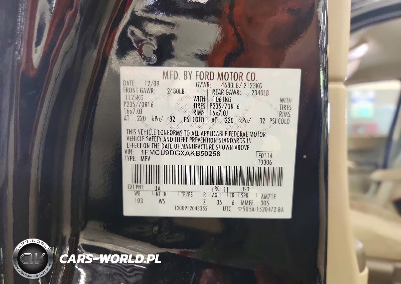 2010 Ford Escape Xlt VIN:1FMCU9DGXAKB50258 - 13